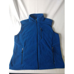 LL BEAN Full Zip Fleece Vest Size XL Blue RN 71341